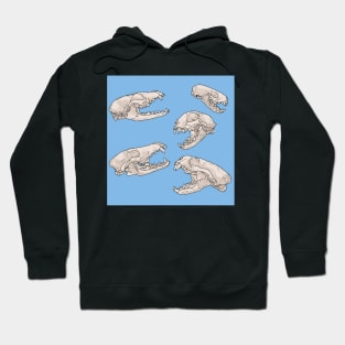 North American Predator Skulls Blue Hoodie